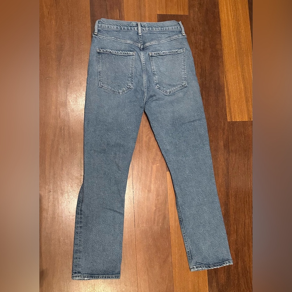 AGOLDE Riley High Rise Straight Crop Jeans in Light Wash - Size 26 - Picture 3 of 9